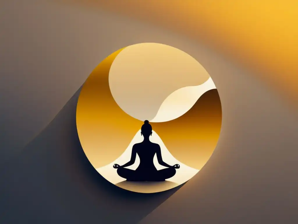 Meditación familiar: serenidad en luz dorada Un círculo de personas meditando en una luz dorada, transmitiendo calma y misticismo
