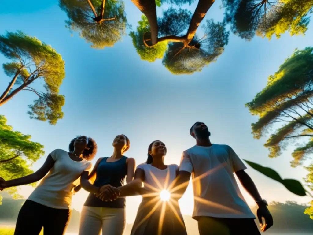 Renovación y apoyo: superando un culto Exmiembros de sectas encuentran esperanza en círculo de apoyo bajo la luz del sol entre los árboles