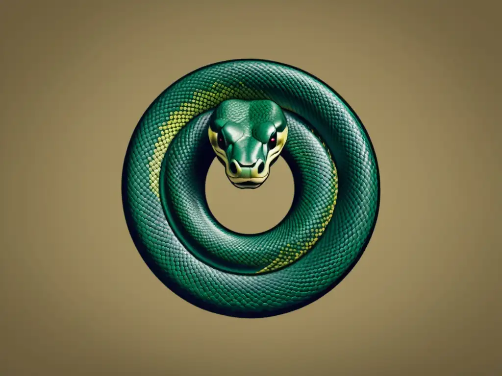 Imagen impactante: serpiente desmembrada con detalle impresionante Imagen impactante de una serpiente enroscada con la cabeza cortada, detallada y con texturas sutiles, en fondo limpio
