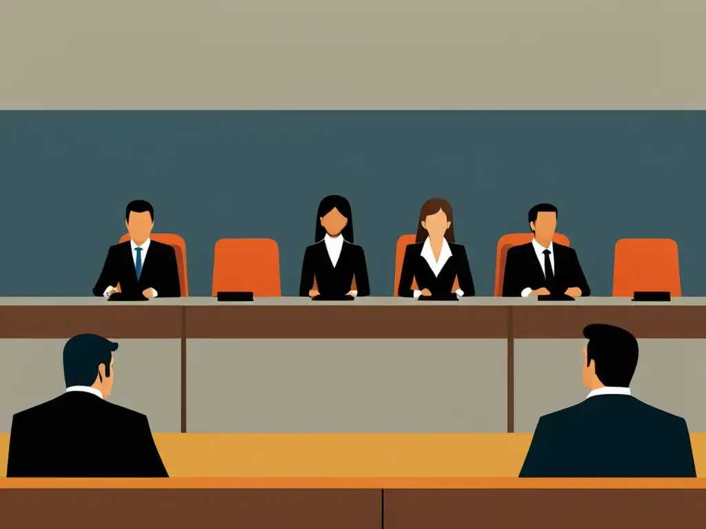 En la ilustración minimalista se representa el enfrentamiento legal contra sectas en España