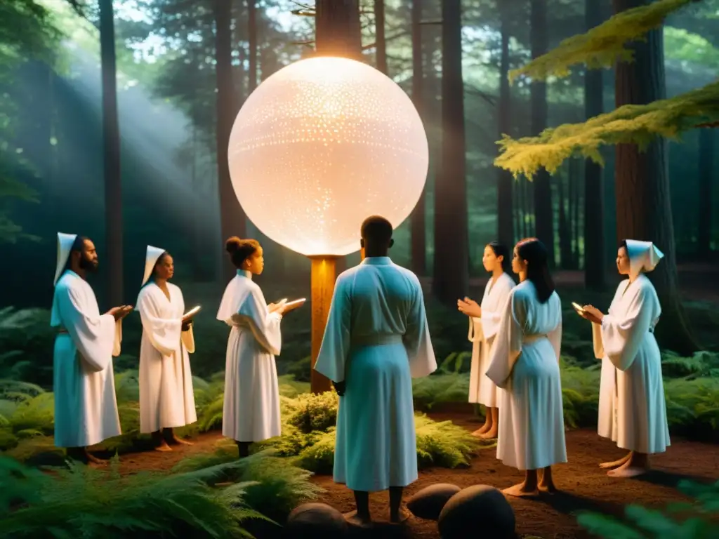 Un misterioso culto Panawave se reúne en el bosque para rituales alrededor de un orbe