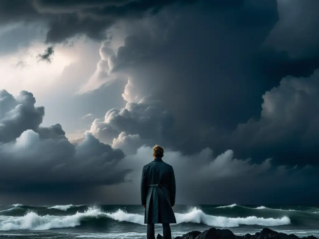 Resistencia mental: Firmeza ante la tormenta Persona resistente ante tormenta, símbolo de resiliencia mental ante sectas