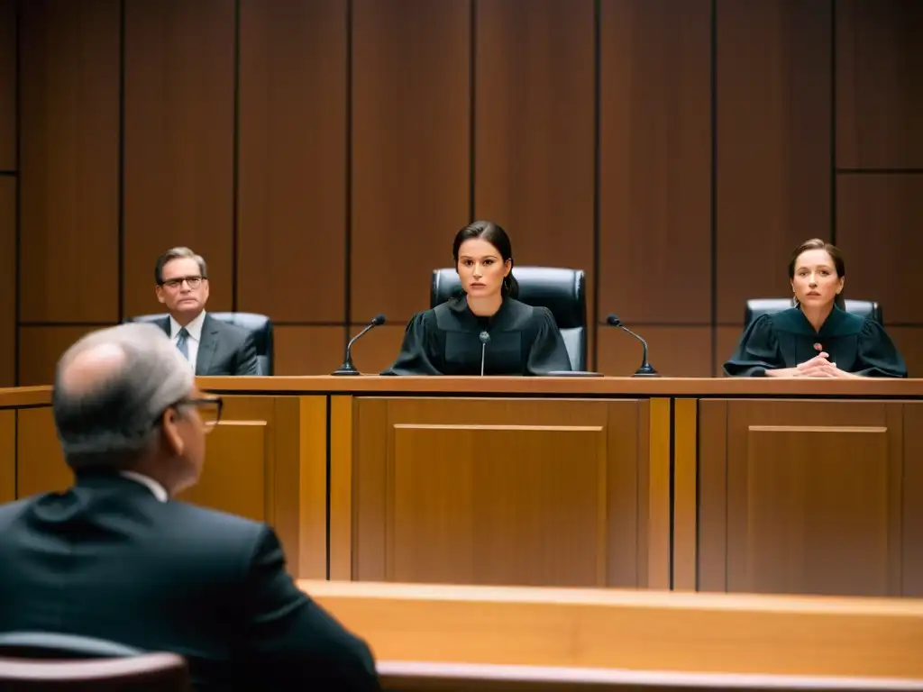 Testimonio impactante: exmiembro de culto en juicio Preparación de testimonios en juicio: exmiembro de secta testifica con determinación, apoyo legal y juez concentrado