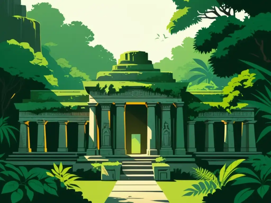 Ruinas de templo en la exuberante jungla evocan legados y enseñanzas de cultos antiguos