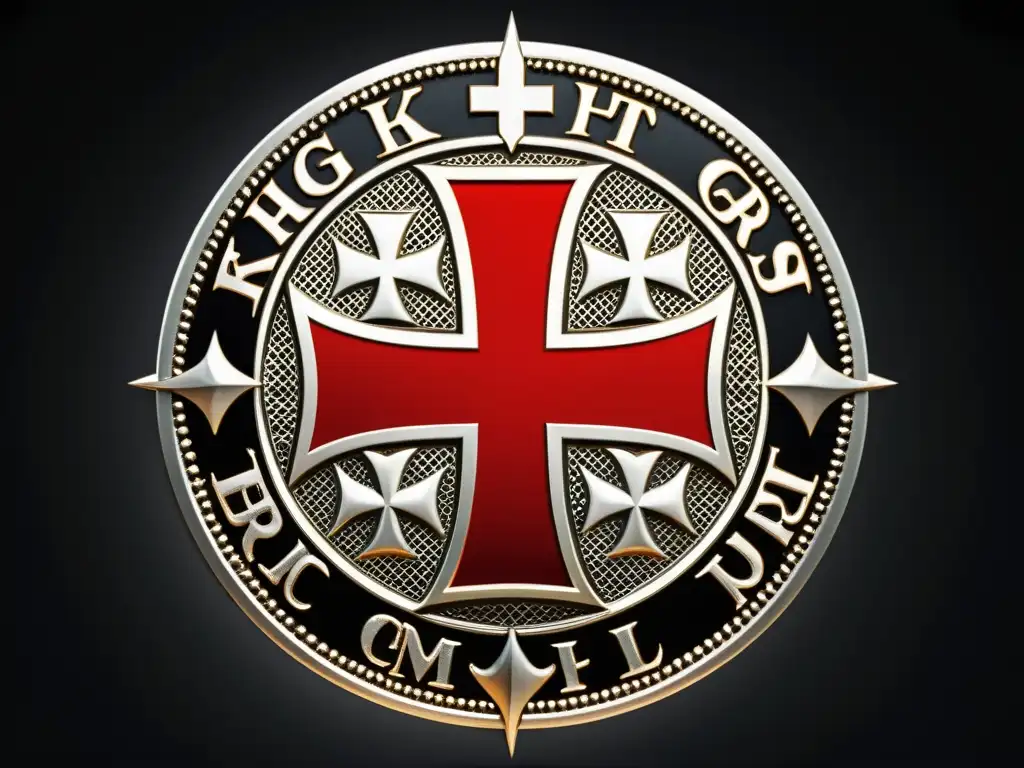 Sello de los Caballeros Templarios: misterio y significado histórico Seal de los Caballeros Templarios en fondo negro, evocando misterio y significado histórico