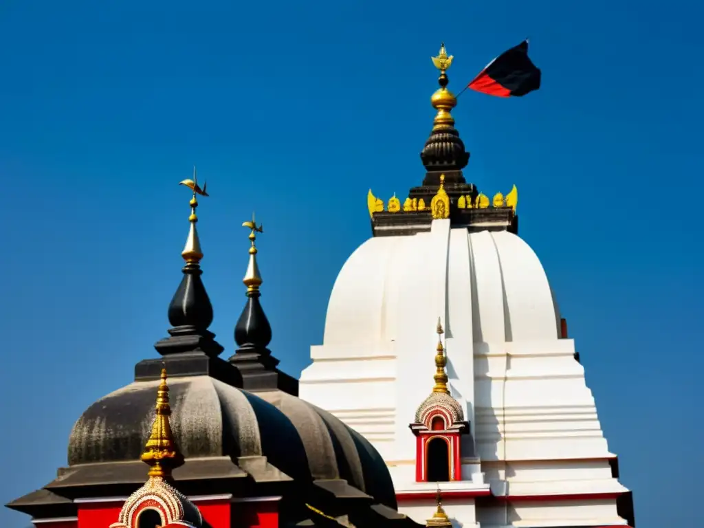 Templo de Jagannath en Puri: Serenidad y Grandeza Vista minimalista del templo Jagannath en Puri, Odisha, con los deidades en el santuario principal